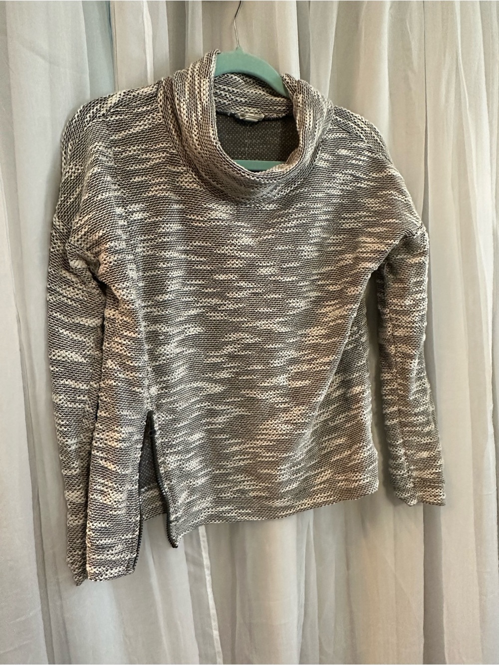 Converse Gray Marled Cowl Neck Sweater